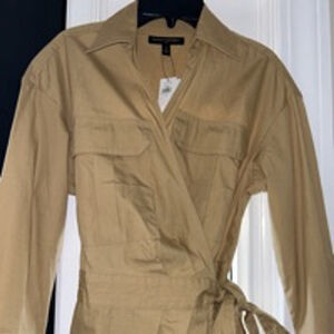 Women's Banana Republic Khaki Wrap Dress Size S